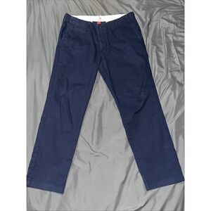 SPOKE HEROES BUILD B MENS Navy Blue SLIM FIT CHINOS TROUSERS SIZE W34 Button Fly